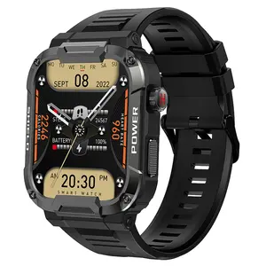 New MK66 outdoor sports call smart watch heart rate blood pressure rotating button men's photo waterproof smart watch
