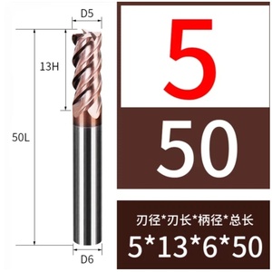 Chất lượng cao 2 3 4 sáo 1mm <span class=keywords><strong>CNC</strong></span> 6mm Shank End Mill phay Cutter thép cứng khoan cắt Metric rắn Carbide endmill 65 HRC - Product Image 6