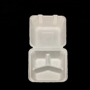 Kingwin Plateau Alimentaire Plateau à Bagasse Canne à Sucre Conteneur à Bagasse Vente en Gros Assiette en Papier Biodégradable Plat Rond Blanc/Plante Naturelle - Product Image 6