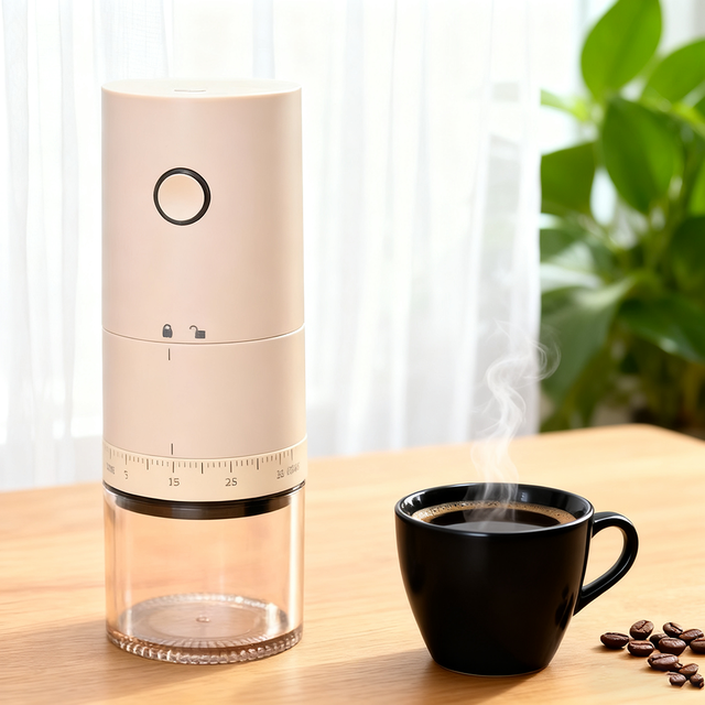 High Quality Wireless Portable Travel Electric Ceramic Coffee Bean Grinder with USB Charging Household Use