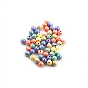 Ilan Abalorios Perline Rotonde Multicolore da 8mm per Creazione di Gioielli, 60 Pezzi - Product Image 2