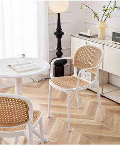 Comoda sedia da pranzo per <span class=keywords><strong>tessitura</strong></span> in plastica gamba KD con schienale per il tempo libero all'aperto e negoziazione per uso domestico - Product Image 6