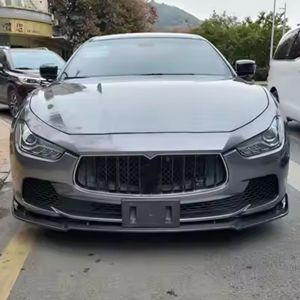 Kit de cuerpo de actualización de apariencia de ajuste perfecto tipo 3D para <span class=keywords><strong>Maserati</strong></span> <span class=keywords><strong>Ghibli</strong></span> fibra de carbono labio delantero falda lateral alerón trasero nuevo - Product Image 4