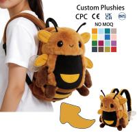 Sac à dos scolaire en peluche douce et moelleuse pour enfants, motif trèfle à quatre feuilles, personnalisable OEM, sans MOQ