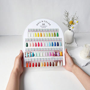 แผ่นโชว์สีอะคริลิคสำหรับทำเล็บ 50 สี พร้อมแม่เหล็กถอดได้ สำหรับร้านทำเล็บ แสดงสีเจล  พร้อมชาร์ตสี - Product Image 3