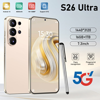 S26 Ultra, Teléfono Inteligente de 7 Pulgadas, 16GB+1TB, Original, 5G HD, con CPU Deca-Core, Desbloqueado, Doble SIM, Nuevo