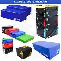 4-in-1 Plyo Soft Box Set for Jumping Training 3 Heights Safe Durable for Athletes Gym Users