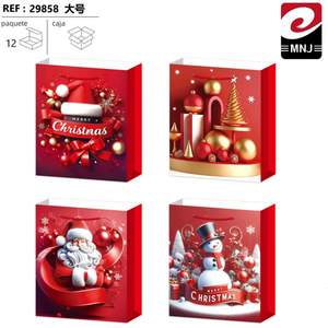 Bolsa de Regalo de Plástico Dorado Estampado en Caliente 31*40*12 para Navidad y Fiestas BOLSA REGALO Artículos para Fiestas Navideñas - Product Image 3