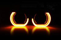 I7-L Cache de projecteur LED 3 pouces 5D Crystal RGB Angel Eye avec éclairage de bienvenue DRL et clignotant amélioré