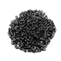 Micro-liens/tubes/perles en silicone cuivre 3 mm, lot de 1000 pièces, 8 couleurs, pour outils de perruque, micro-anneaux, accessoires capillaires en silicone