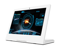 Tablette Android de bureau avec écran tactile en forme de L de 10,1 pouces, évaluateur de commentaires clients, commande pour banques et restaurants, RJ45, NFC, caméra