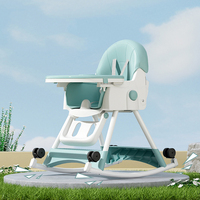 Chaise haute pour bébé, ensemble de chaise de repas, ceinture de sécurité réglable, pliable, portable, écologique, amovible, capacité de charge de 250 lb pour 0-12 ans
