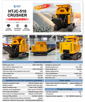HIGHTOP HTJC510 Broyeur à mâchoires Portable Machine de concassage de pierre Machines de construction Bon effet d'écrasement
