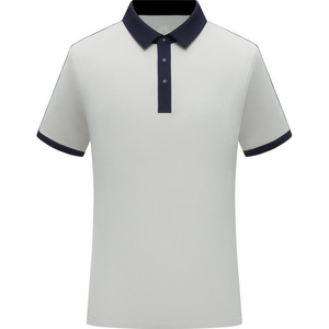 เสื้อโปโลไนลอนระบายอากาศได้ดี สีขาว-น้ำเงินกรมท่า เหมาะสำหรับใส่ทำงานในฤดูร้อน ชุดยูนิฟอร์มบริษัท - Product Image 3