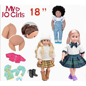 Bambola in Plastica <span class=keywords><strong>da</strong></span> 18 Pollici con Pelle Bianca e Nera, Capelli alla Moda con Due Trecce, Giocattolo per Bambine - Product Image 2