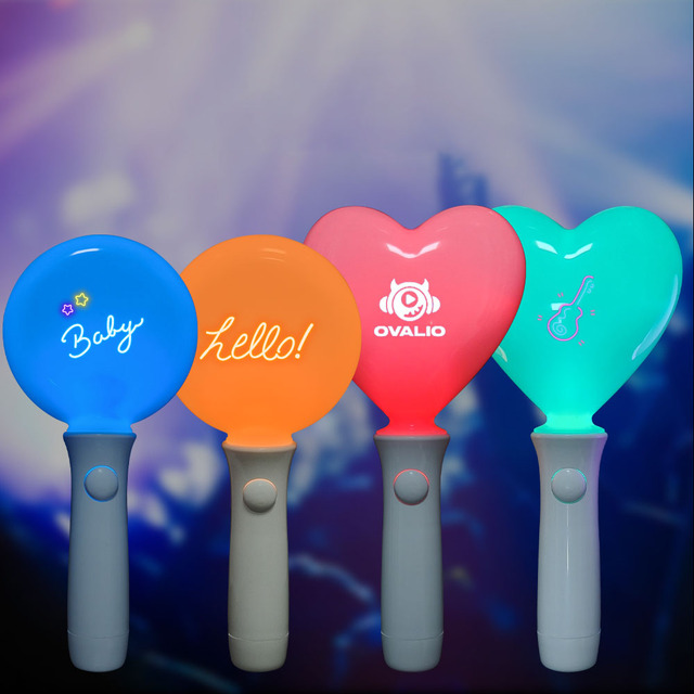 Custom 15 Color Glow Sticks for Music Festivals K-Pop Concerts LED Cheering Lights Remote Control Bulk Orders Supported Plastic