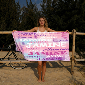 Serviettes de plage en microfibre, livraison gratuite, sublimation tissée, sublimation vierge, serviettes de plage douces de qualité supérieure avec logo, impression personnalisée - Product Image 6