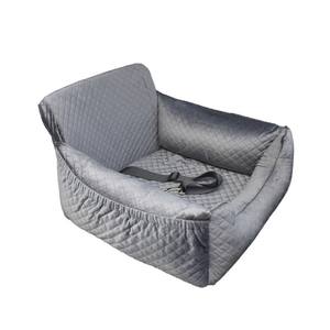 Asiento de coche para perros de moda moderna, desmontable, lavable, suave, cama elevadora de seguridad para mascotas, patrón de Animal sólido, forro polar de terciopelo plegable - Product Image 2