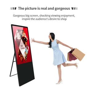 Movable Floor Stand Digital Signage Screen LCD Poster Indoor Portable Advertising Player