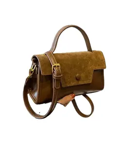 2024 Retro fosco emenda bolsa versátil ombro único crossbody bolsas para mulheres bolsas de couro de luxo