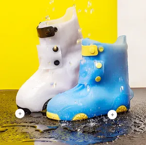 Chaussures d'extérieur imperméables en caoutchouc pour enfants, bottes de pluie écologiques, de pluie, à semelle en caoutchouc