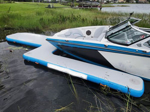 Drop Stitch U Shape Jet Ski Dock Water Gonflable Island Yacht Pontoon pour <span class=keywords><strong>Bain</strong></span> <span class=keywords><strong>de</strong></span> <span class=keywords><strong>Soleil</strong></span> - Product Image 6