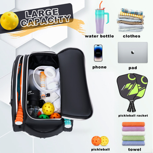 Bolsa de Raqueta de Pádel Personalizada - Bolsa de Raqueta de Pickleball Deportiva Multifuncional de Cuero de Gran Capacidad - Product Image 3