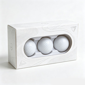 Rigid Paper Box With Clear <b>Window</b> For 4 Golf Balls Recyclable Packaging Gift Craft Use - Product Image 6