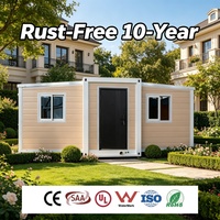 Casa Prefabricada en Contenedor de Acero Expandible de 20, 30 y 40 Pies, Personalizable, Villa de Lujo de 2-5 Dormitorios, Panel Sándwich Portátil