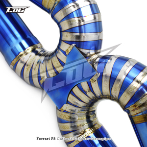 Tự động hoàn thành thiết lập thể thao ống xả cho Ferrari F8 Spider/tributo V8 3.9t 2019 + Supersport x-ống âm thanh trục trở lại Turbo downpipe - Product Image 3