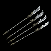 Chine Longquan Couteau À Thé Miniature Arme Froide Modèle Vert Dragon Yanyue Couteau Thé Aiguille En Acier Inoxydable Forgeage