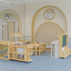 Cavalletto Artistico in Legno a Doppia Faccia con Tema Dinosauro e Armadietto Portaoggetti, Mobili <span class=keywords><strong>Montessori</strong></span> per Bambini con Lavagna - Product Image 6