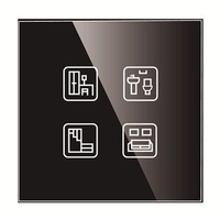 Custom Smart Home System Wall Touch Light Switch Glass Tempered Silk Screen Print Glass Touch Screen Glass Panel