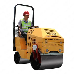 China Best 800kg vibratory roller new roller driving double drum road compactor