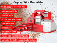 Granulateur automatique de fils de cuivre et d'aluminium certifié CE ACCE avec moteur, capacité de 200-300 kg/h, plage de fils de 0,1-30 mm