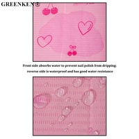 Tapis de table jetable pliable rose double face pour l'art des ongles avec logo personnalisé Tapis de table protecteur pour les ongles