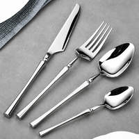 Ensemble de couverts occidentaux en acier inoxydable 304, couteau, fourchette, cuillère, finition miroir, pour la maison, l'hôtel, le restaurant, la restauration, vente en gros