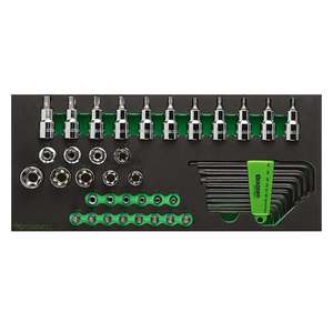 Jeu de douilles Torx Fasano 100 pièces, embout 1/4 pouce avec clés hexagonales et embouts pour réparation automobile - Product Image 3