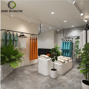 Ideas de Decoración para Tiendas de Ropa, Exhibidores de Ropa Metálicos, Soporte Personalizado para Prendas, Diseño de Interiores para Tiendas de Ropa - Product Image 2