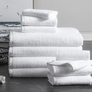 Sang Trọng Thoải Mái Nhiều Màu Kết Cấu Mặt Tay Sàn Jacquard Khăn Bông Thiết Lập Biểu Tượng Tùy Chỉnh - Product Image 1