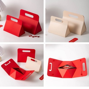 Creative Triangle Mini Wedding Candy Packaging <b>Small</b> Birthday Party Folding <b>Gift</b> <b>Box</b> Custom Logo Recyclable Paperboard <b>Gift</b> <b>Box</b> - Product Image 5