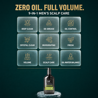 Shampoo liquide rafraîchissant et stimulant pour hommes adultes, 500 ml, contrôle du sébum, nettoyage en profondeur, soin du cuir chevelu, volumisant, glycérine