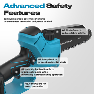 ET-C1008 8 inch điện Chainsaw Tùy chỉnh công cụ làm vườn gỗ mini không dây cầm tay Chainsaw Battery Powered Chainsaw - Product Image 5