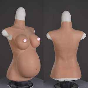 URCHOICE-Estómago realista de silicona para embarazadas, 4/6/9 meses para programas de televisión, películas y accesorios de televisión, categoría de forma de pecho - Product Image 3