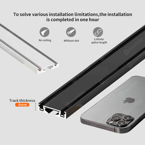 Siêu mỏng dẫn DC48V hệ thống từ tính tuyến tính theo dõi đèn siêu mỏng theo dõi đèn thông minh mỏng Tracklight xuống đèn tại chỗ - Product Image 2