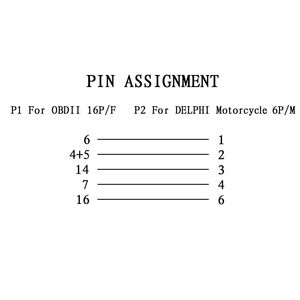Nhà sản xuất 6pin <span class=keywords><strong>OBD</strong></span> để 16pin OBD2 chẩn đoán Adapter Cáp xe máy cho <span class=keywords><strong>Delphi</strong></span> - Product Image 2