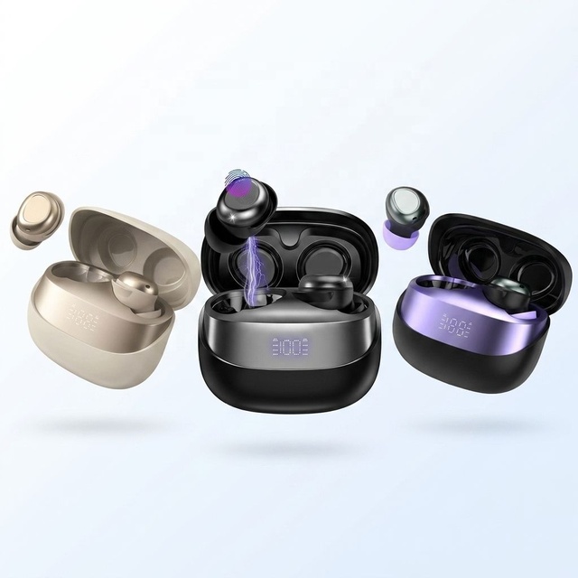 Sleep TWS Earbuds BT 5.4 In-Ear Headphones Comfort for Side Sleepers Ultra-long Wireless Earphones Digital Display IPX4