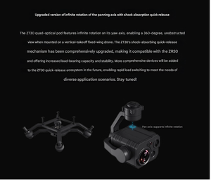 SIYI ZT 30 AI180x Quad-Light Pod : Caméra hybride à quatre capteurs, grand angle variable, PTZ pour cartographie, accessoires pour drones et véhicules autonomes (UAVs, UGVs), caméra DIY - Product Image 4