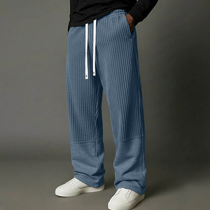 <span class=keywords><strong>Pantalon</strong></span> <span class=keywords><strong>de</strong></span> survêtement rayé pour homme Channel Fashion 2026 Printemps, coupe ample, jambe large, décontracté, avec <span class=keywords><strong>taille</strong></span> <span class=keywords><strong>élastique</strong></span> et poches - Product Image 5