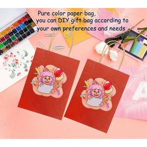 Kraft Paper Small Gift Bag with Handles <b>Tissue</b> Paper Gift Wrapping Party Bags for <b>Wedding</b> Birthday Custom Logo Printed Paper Bag - Product Image 4